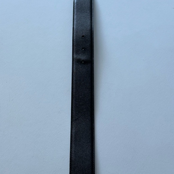 YVES SAINT LAURENT YSL LOGO BUCKLE BLACK GENUINE LEATHER BELT SZ LARGE 95 / 38 - Picture 7 of 16